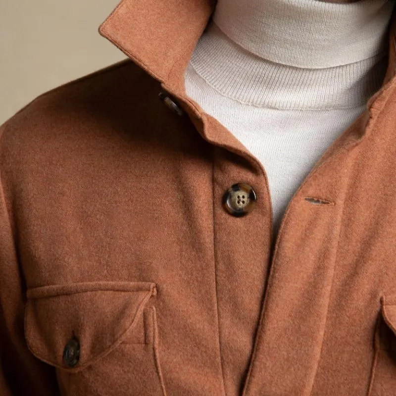 Men's Casual Cotton Blend Lapel Single Breasted Patch Pocket Jacket 47830622M sold by Manly product image thumbnail 3