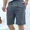Men's Casual Simple Solid Color Zipper Shorts 95838011TO sold by Manly