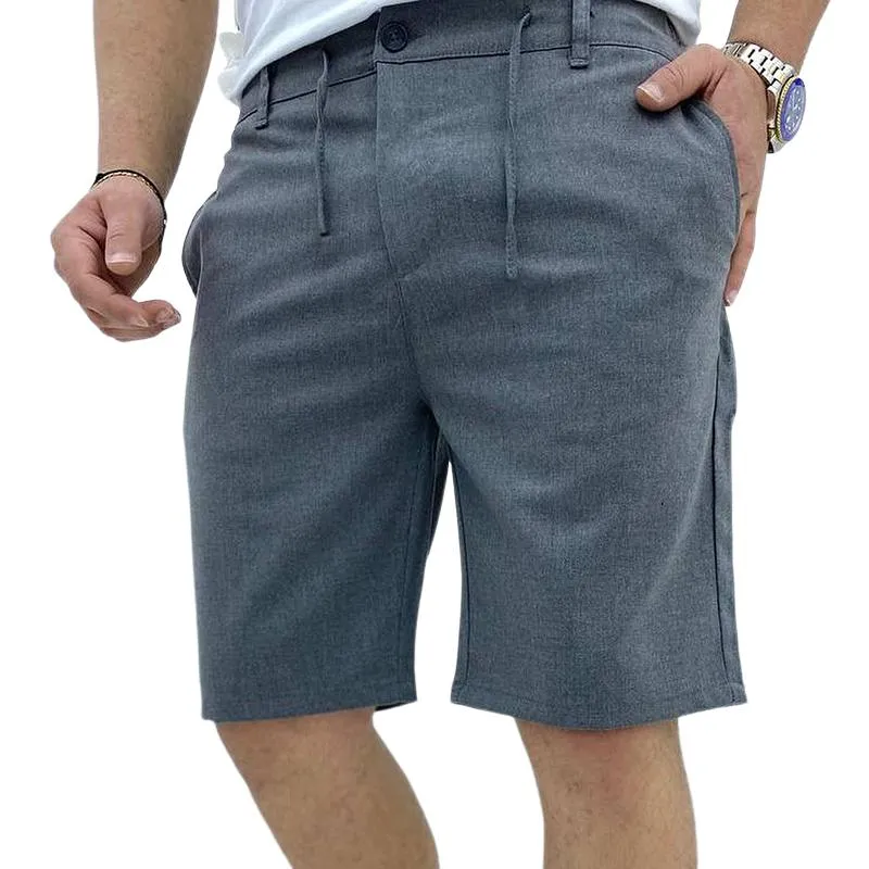 Men's Casual Simple Solid Color Zipper Shorts 95838011TO sold by Manly
