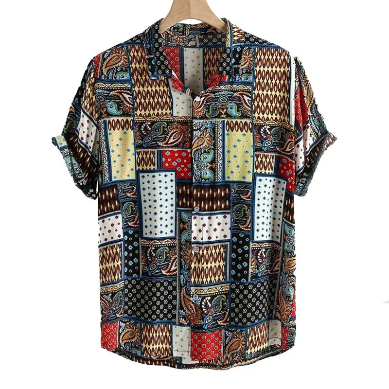 Men's Ethnic Print Short Sleeve Shirt 60116856Z sold by Manly