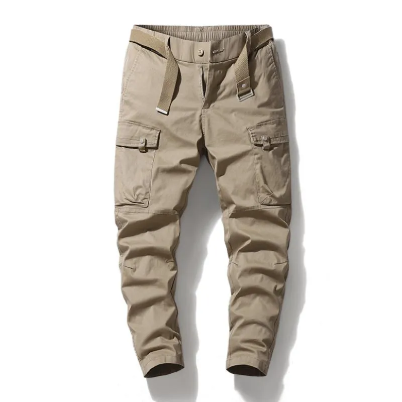 Men's Casual Outdoor Cotton Multi-Pocket Slim Fit Workwear Pants (Belt Excluded) 27896324M sold by Manly