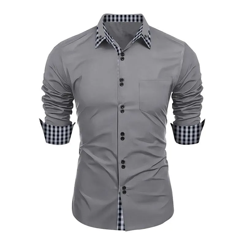 Men's Casual Plaid Color Block Long Sleeve Shirt 59735314Y sold by Manly product image thumbnail 2