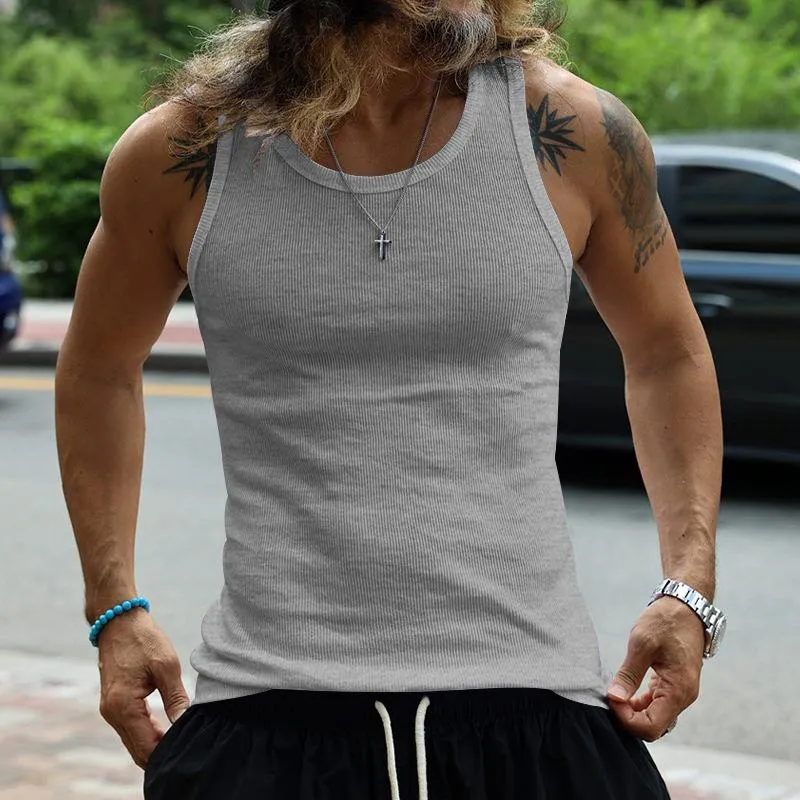 Men's Sports Casual Solid Color Tank Top 77550552Y sold by Manly product image thumbnail 2