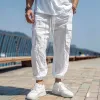 Men's Casual Solid Color Multi-Pocket Drawstring Pants 85924446Y sold by Manly