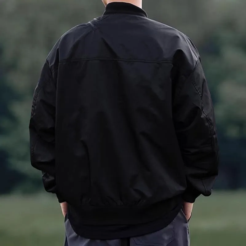 Men's Solid Color Vintage Multi-Pocket Zip Bomber Jacket 08284423Z sold by Manly product image thumbnail 5