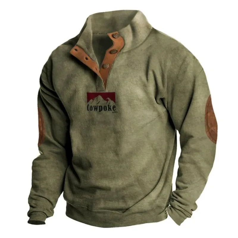 Men's Outdoor Casual Stand Collar Pullover Long Sleeve Sweatshirt 27392116X sold by Manly