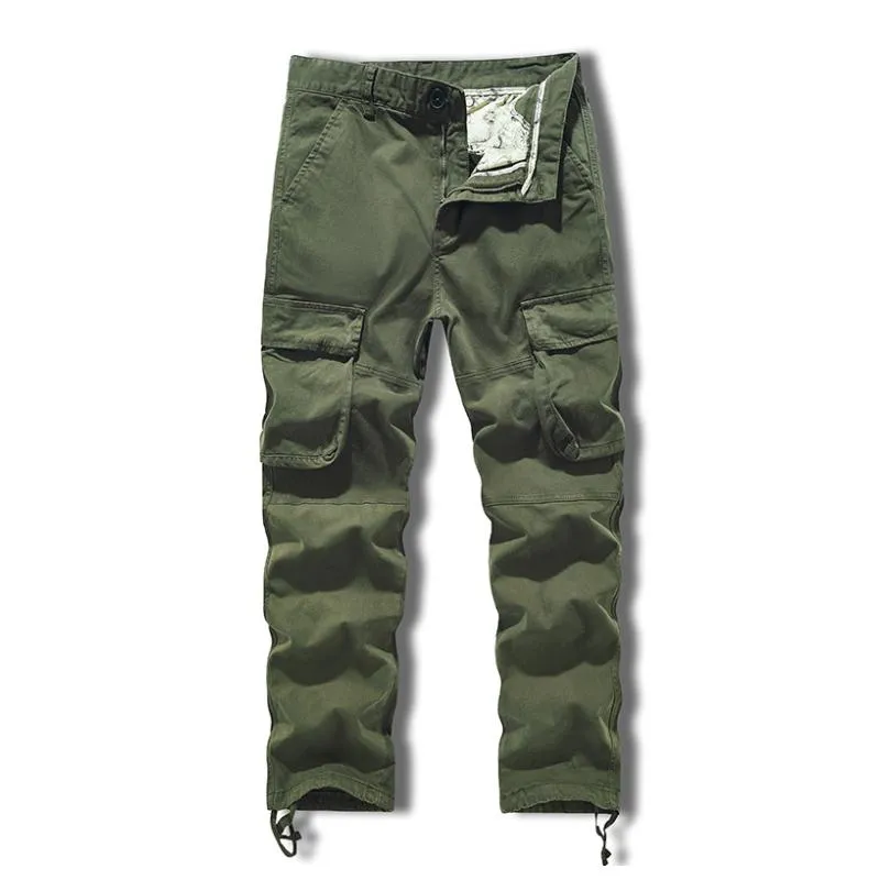 Men's Casual Outdoor Cotton Washed Multi-Pocket Cargo Pants 39584195M sold by Manly
