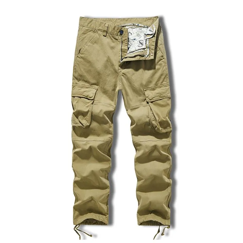 Men's Casual Outdoor Cotton Washed Multi-Pocket Cargo Pants 39584195M sold by Manly product image thumbnail 5