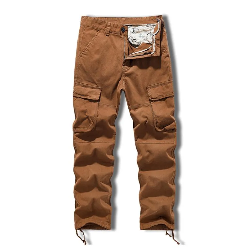 Men's Casual Outdoor Cotton Washed Multi-Pocket Cargo Pants 39584195M sold by Manly product image thumbnail 3