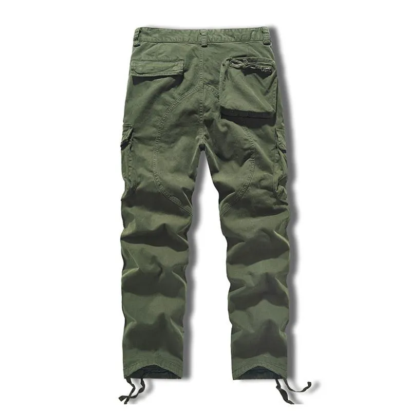 Men's Casual Outdoor Cotton Washed Multi-Pocket Cargo Pants 39584195M sold by Manly product image thumbnail 2