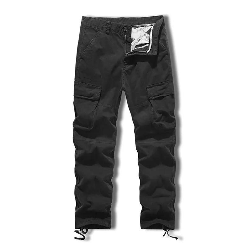 Men's Casual Outdoor Cotton Washed Multi-Pocket Cargo Pants 39584195M sold by Manly product image thumbnail 4