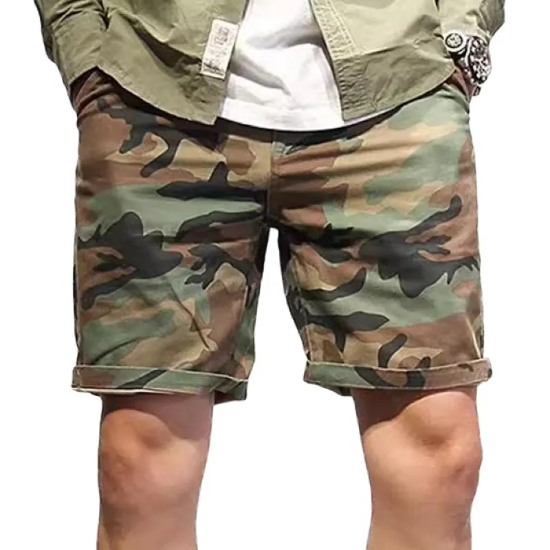 Men's Camouflage Straight Cargo Shorts 77731805Z sold by Manly