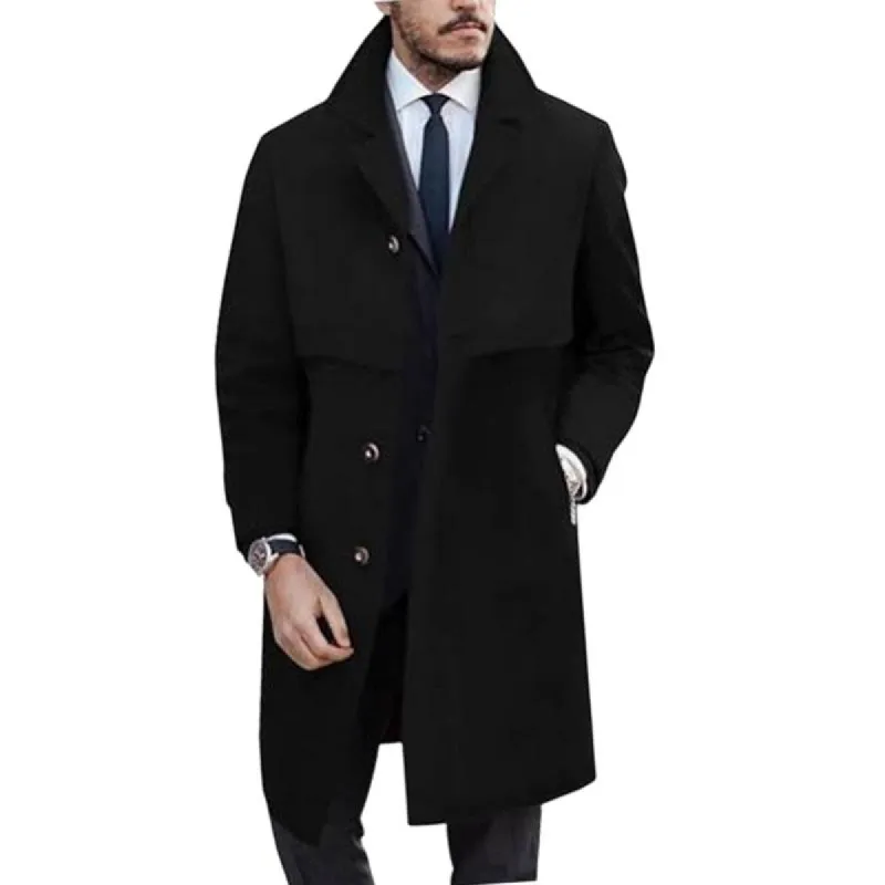 Men's Solid Color Single Breasted Long Suit Coat 71784640X sold by Manly