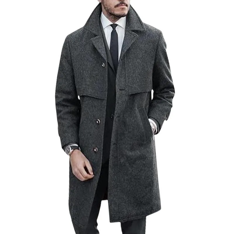 Men's Solid Color Single Breasted Long Suit Coat 71784640X sold by Manly product image thumbnail 2
