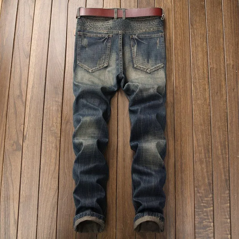 Men's Fashion Distressed Zip Decor Slim Jeans 36411678Z sold by Manly product image thumbnail 2