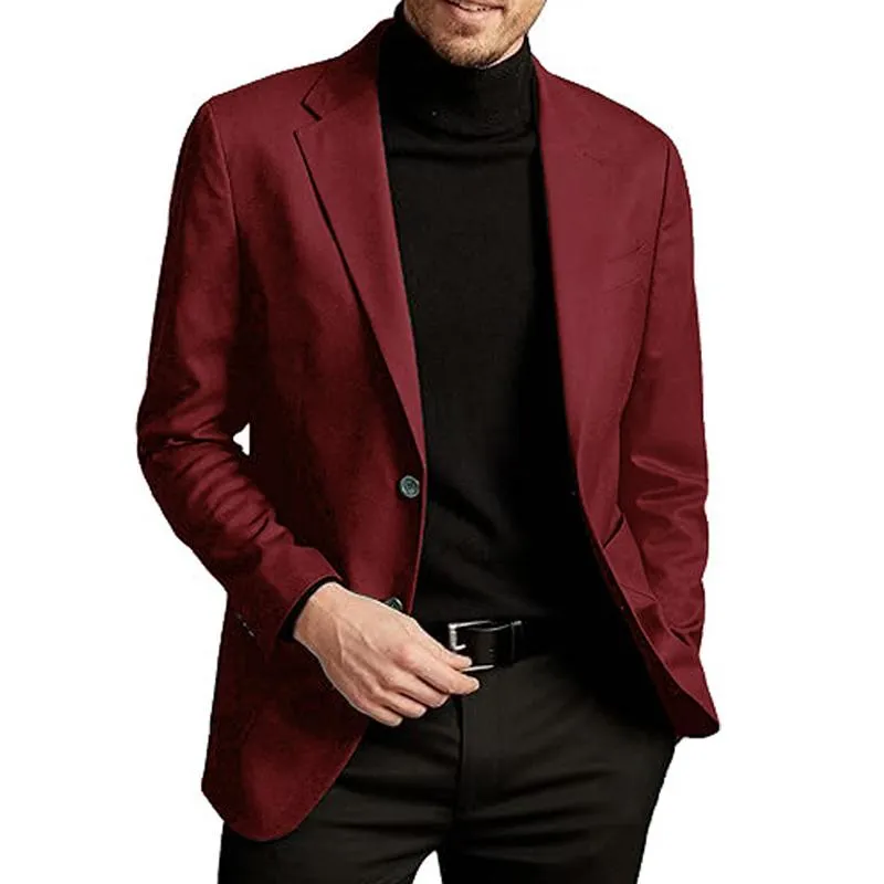 Men's Solid Color Casual Single Breasted Blazer 92271167X sold by Manly