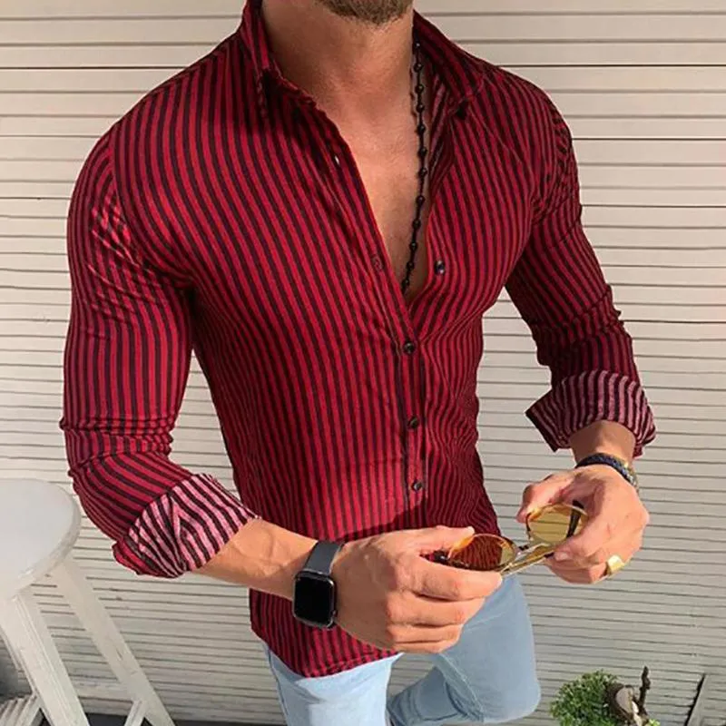 Men's Casual Striped Long Sleeve Shirt 62082986M sold by Manly product image thumbnail 3
