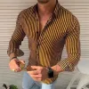 Men's Casual Striped Long Sleeve Shirt 62082986M sold by Manly