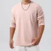 Men's Casual Round Neck Solid Color Loose Long Sleeve T-Shirt 98528431M sold by Manly
