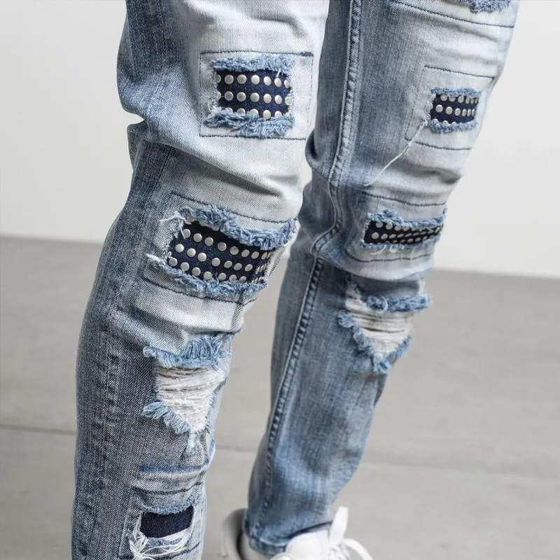 Men's Fashion Distressed Skinny Casual Jeans 85190906Z sold by Manly product image thumbnail 5