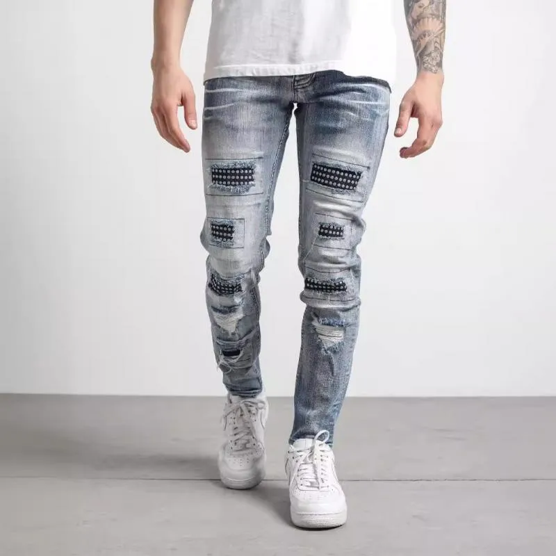 Men's Fashion Distressed Skinny Casual Jeans 85190906Z sold by Manly product image thumbnail 2