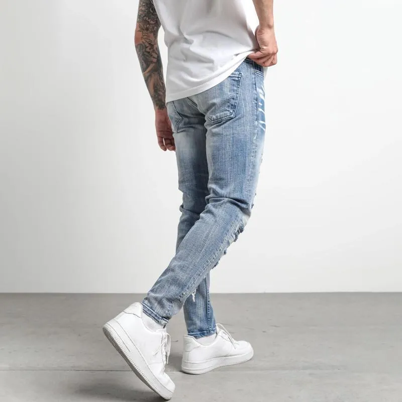 Men's Fashion Distressed Skinny Casual Jeans 85190906Z sold by Manly product image thumbnail 4