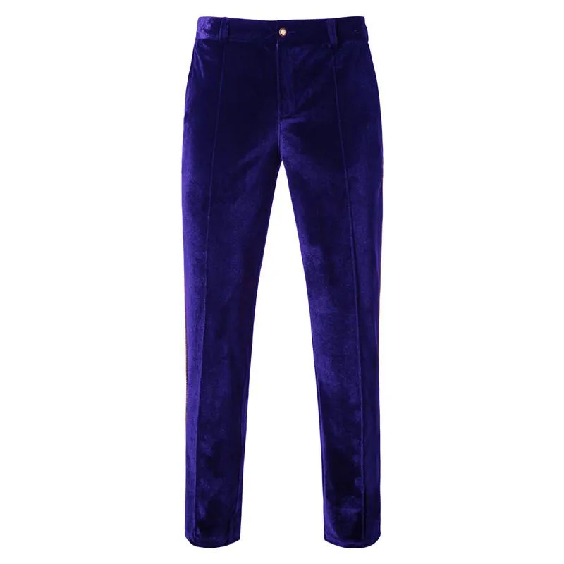 Men's Vintage Contrast Trim Velvet Double Breasted Wedding Blazer Pants Suit 01449780M sold by Manly product image thumbnail 5