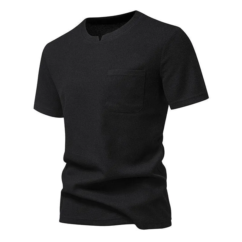 Men's Small V-neck Short-sleeved Solid Color Pocket T-shirt 34048774X sold by Manly product image thumbnail 5