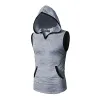 Men's Casual Colorblock Hooded Loose Breathable Sports Tank Top 85571588M sold by Manly