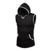 Men's Casual Colorblock Hooded Loose Breathable Sports Tank Top 85571588M sold by Manly