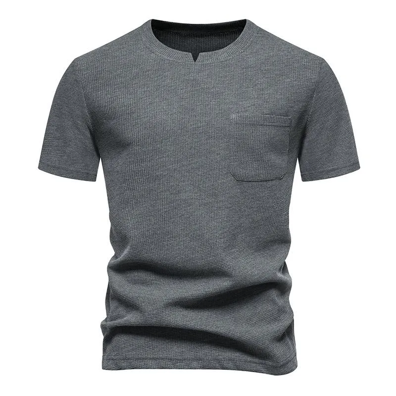 Men's Small V-neck Short-sleeved Solid Color Pocket T-shirt 34048774X sold by Manly product image thumbnail 2