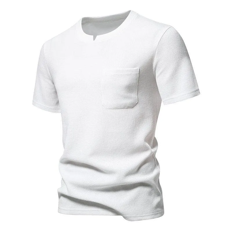 Men's Small V-neck Short-sleeved Solid Color Pocket T-shirt 34048774X sold by Manly product image thumbnail 4