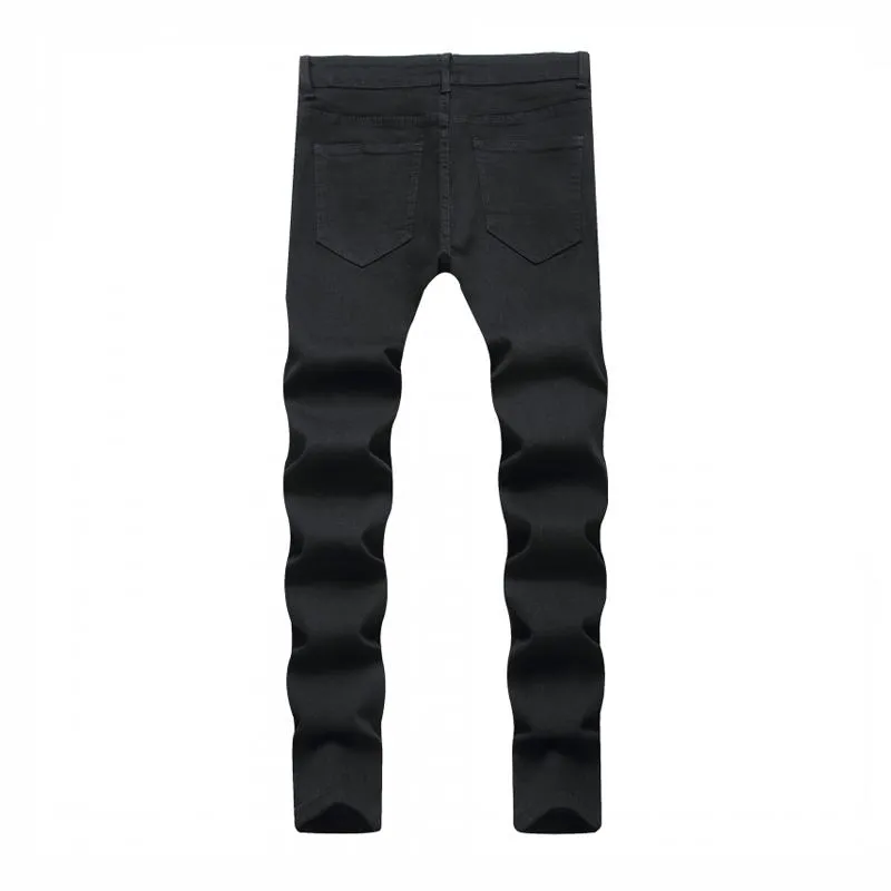 Men's Fashion Patch Distressed Hole Slim Jeans 60536574Z sold by Manly product image thumbnail 2