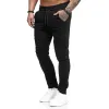 Men's Solid Elastic Waist Fitness Sports Pants 41995636Z sold by Manly