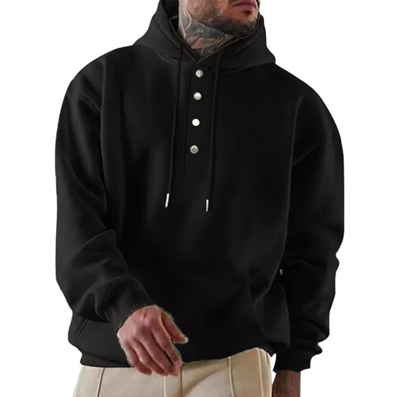 Men's Loose Casual Fleece Pocket Men's Hoodie 64196018X sold by Manly