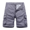 Men's Solid Color Straight Multi-pocket Cargo Shorts 49402796Z sold by Manly