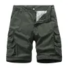Men's Solid Color Straight Multi-pocket Cargo Shorts 49402796Z sold by Manly