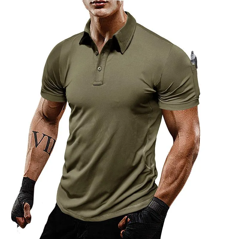 Men's Outdoor Tactical Quick-drying Short-sleeved POLO Shirt 04074752X sold by Manly product image thumbnail 4