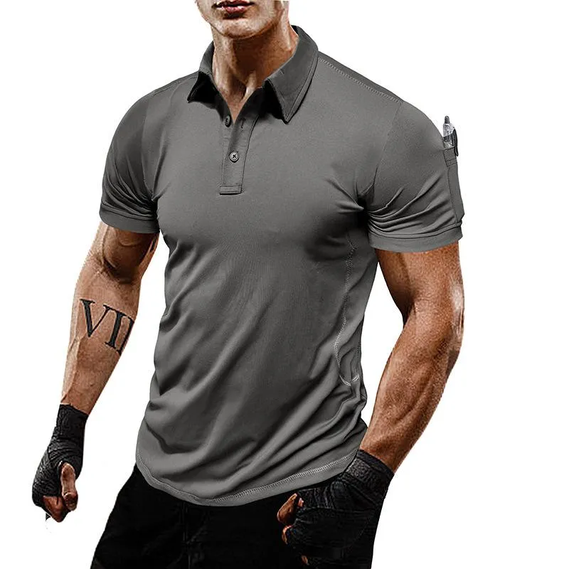 Men's Outdoor Tactical Quick-drying Short-sleeved POLO Shirt 04074752X sold by Manly product image thumbnail 2