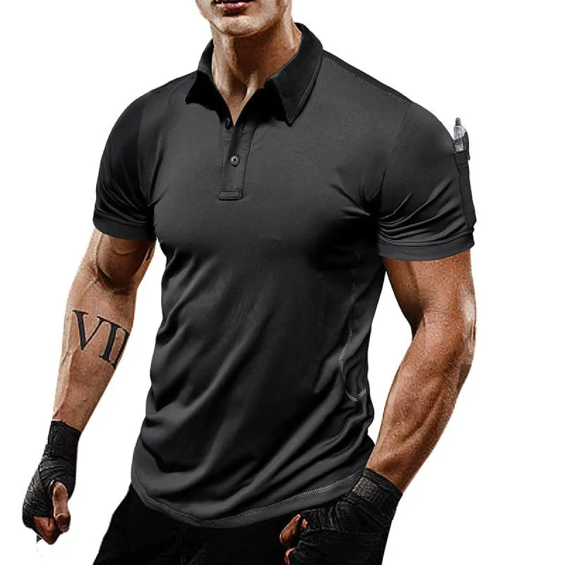 Men's Outdoor Tactical Quick-drying Short-sleeved POLO Shirt 04074752X sold by Manly
