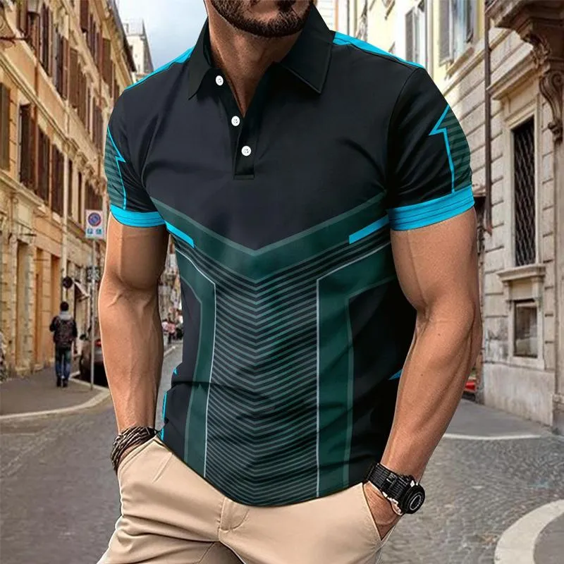 Men's Casual Printed Short-sleeved POLO Shirt 55274934X sold by Manly product image thumbnail 3