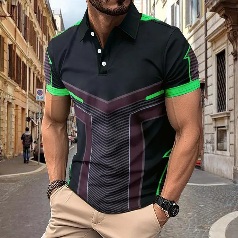 Men's Casual Printed Short-sleeved POLO Shirt 55274934X sold by Manly product image thumbnail 2