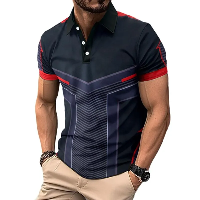 Men's Casual Printed Short-sleeved POLO Shirt 55274934X sold by Manly