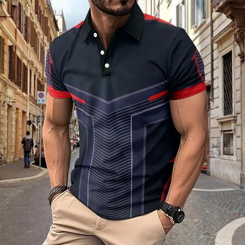 Men's Casual Printed Short-sleeved POLO Shirt 55274934X sold by Manly product image thumbnail 4