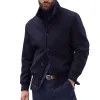 Men's Casual Stand Collar Wool Blend Single Breasted Bomber Jacket 01641811M sold by Manly