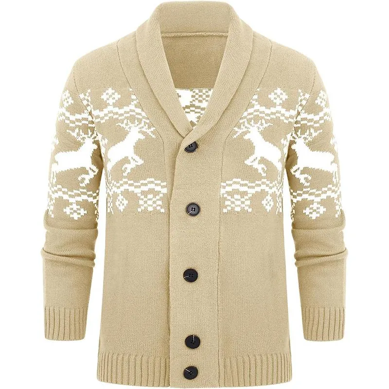 Men's Elk Jacquard Knit Cardigan Jacket 07067807X sold by Manly product image thumbnail 4