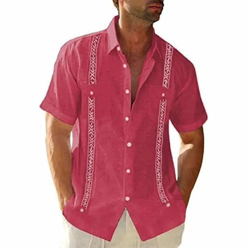 Men's Short Sleeve Linen Beach Shirt 93003112X sold by Manly