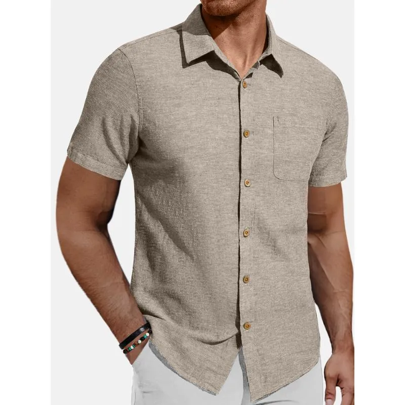 Men's Casual Solid Color Short-Sleeved Shirt 78902779Y sold by Manly product image thumbnail 2