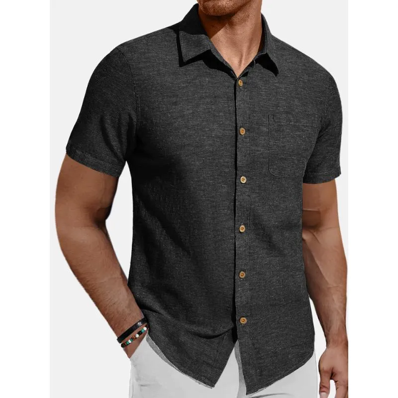 Men's Casual Solid Color Short-Sleeved Shirt 78902779Y sold by Manly product image thumbnail 3