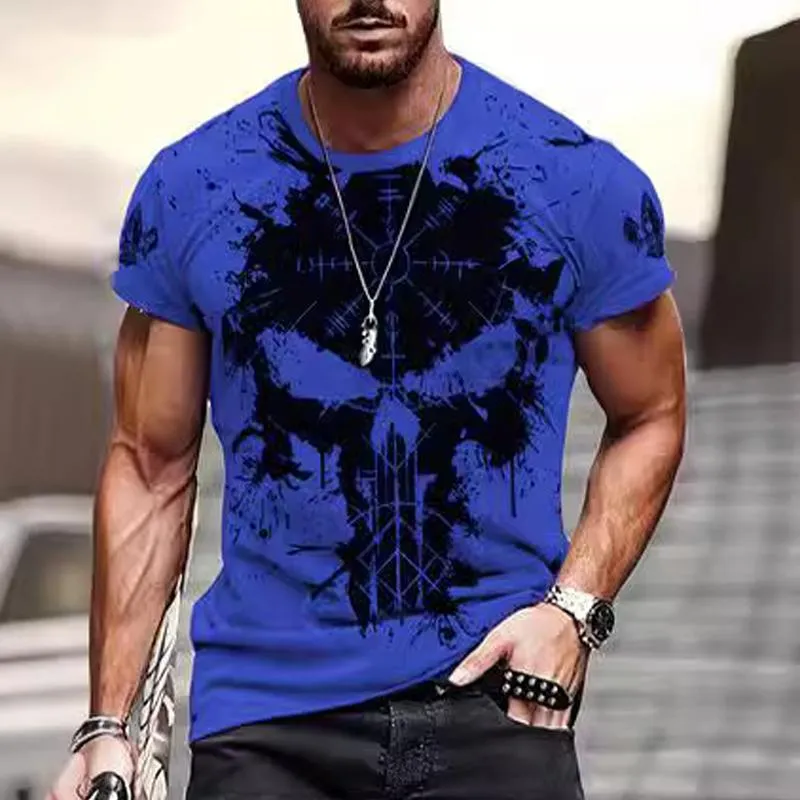 Men's Casual Digital Printed Round Neck Short Sleeve T-Shirt 02526752M sold by Manly product image thumbnail 3